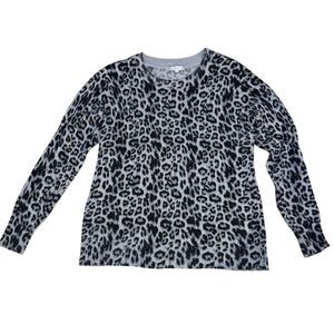 EUC Eight 18 Women's XL Black Animal Print Pullover Sweater